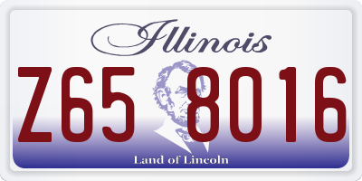 IL license plate Z658016