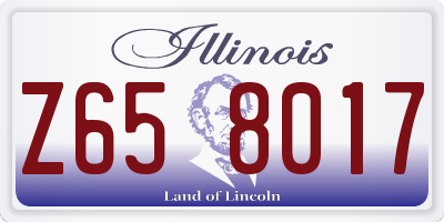 IL license plate Z658017