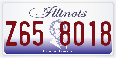 IL license plate Z658018