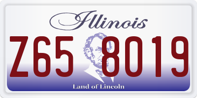 IL license plate Z658019