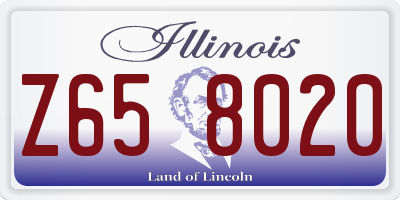 IL license plate Z658020