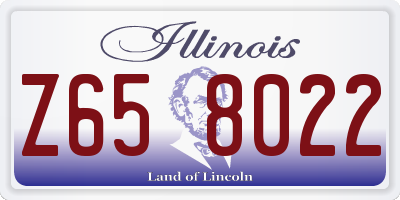 IL license plate Z658022
