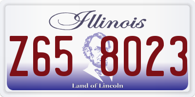IL license plate Z658023