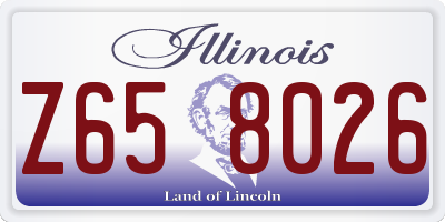 IL license plate Z658026