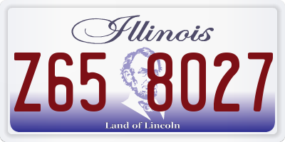 IL license plate Z658027