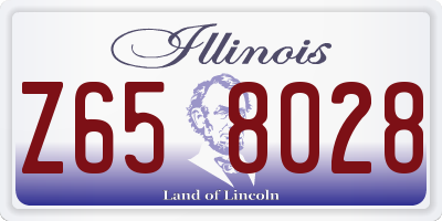 IL license plate Z658028