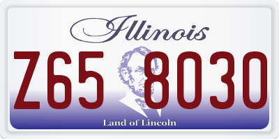 IL license plate Z658030