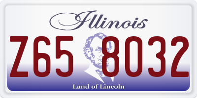 IL license plate Z658032