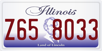 IL license plate Z658033