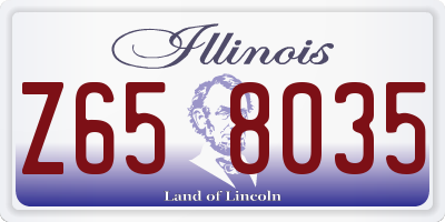 IL license plate Z658035