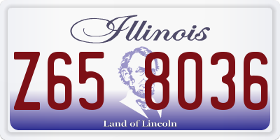 IL license plate Z658036