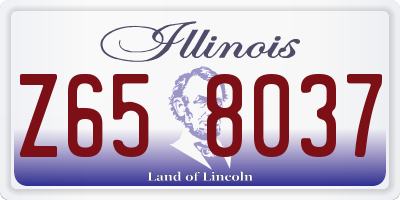 IL license plate Z658037
