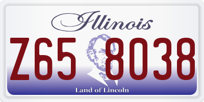 IL license plate Z658038