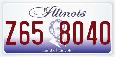 IL license plate Z658040
