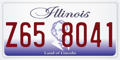 IL license plate Z658041