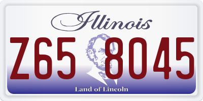 IL license plate Z658045