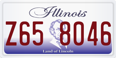 IL license plate Z658046