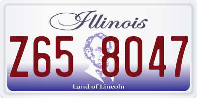 IL license plate Z658047