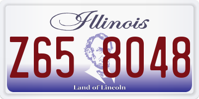 IL license plate Z658048