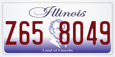 IL license plate Z658049