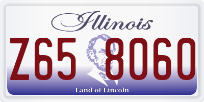 IL license plate Z658060