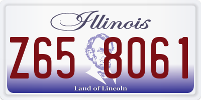 IL license plate Z658061