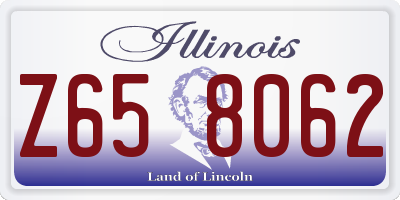 IL license plate Z658062
