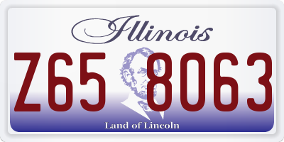 IL license plate Z658063