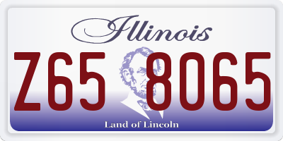 IL license plate Z658065