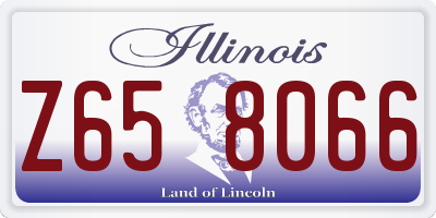 IL license plate Z658066