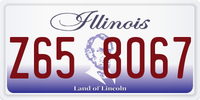 IL license plate Z658067