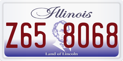 IL license plate Z658068