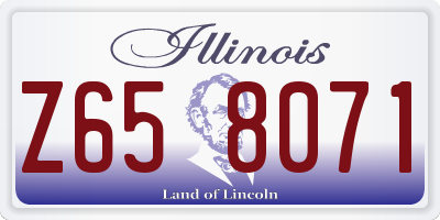 IL license plate Z658071