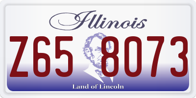 IL license plate Z658073