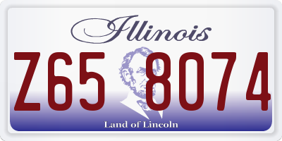 IL license plate Z658074