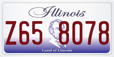 IL license plate Z658078