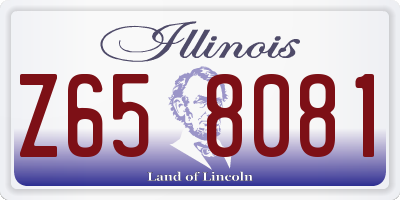 IL license plate Z658081