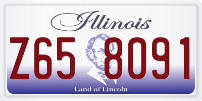 IL license plate Z658091