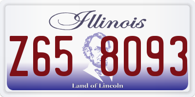 IL license plate Z658093