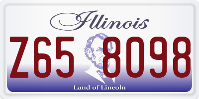 IL license plate Z658098