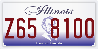 IL license plate Z658100