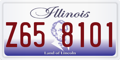 IL license plate Z658101