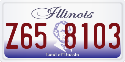 IL license plate Z658103