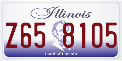 IL license plate Z658105