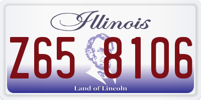 IL license plate Z658106