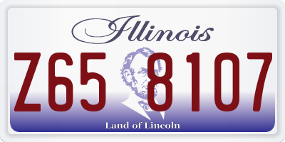 IL license plate Z658107