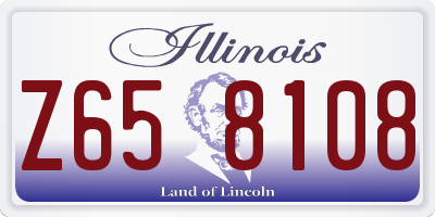 IL license plate Z658108