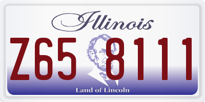 IL license plate Z658111