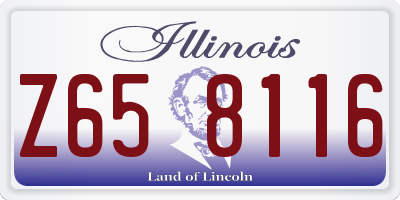 IL license plate Z658116