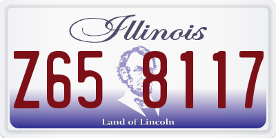 IL license plate Z658117